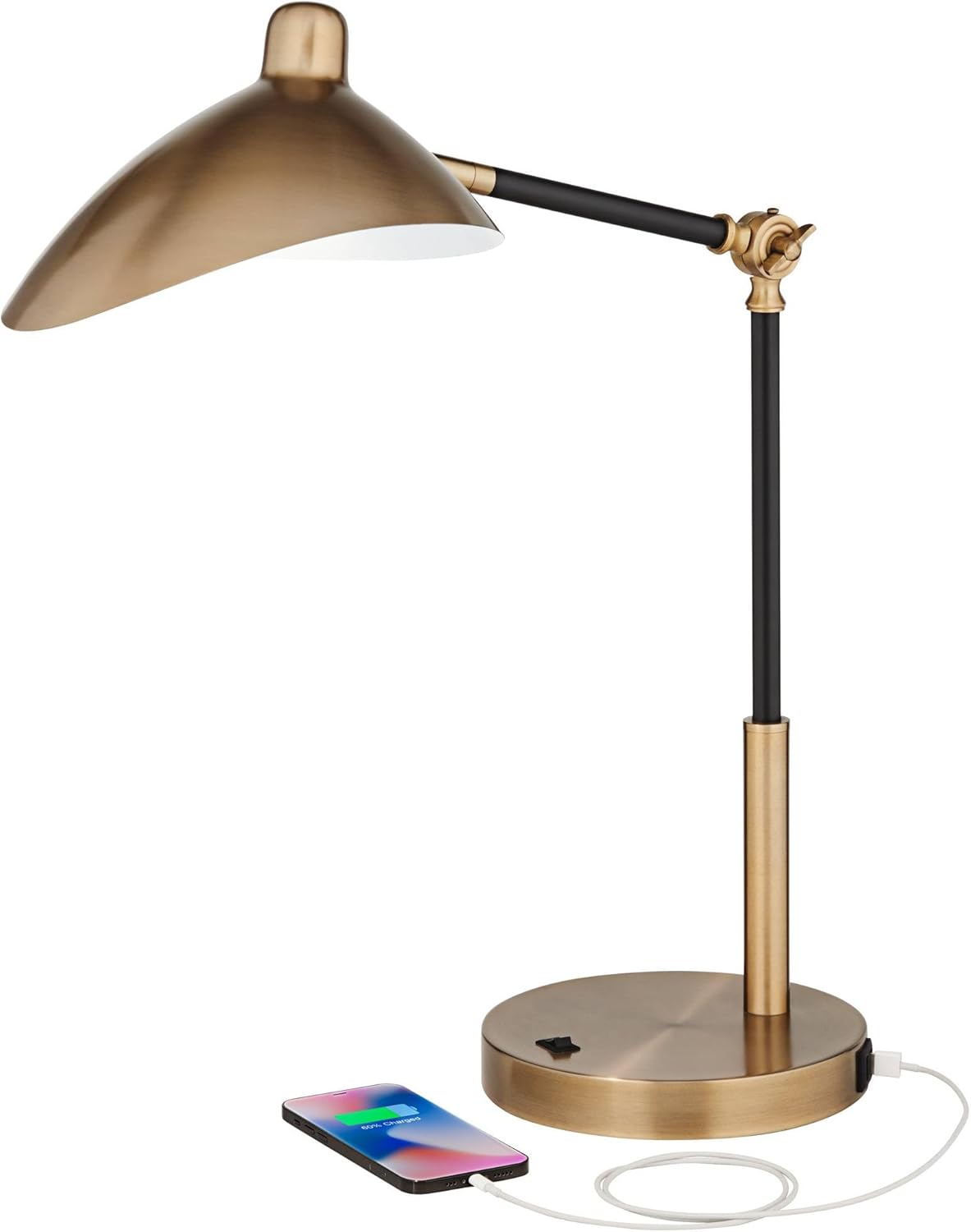 Set of 2, 360 USB Port Adjustable LED for Office Desk