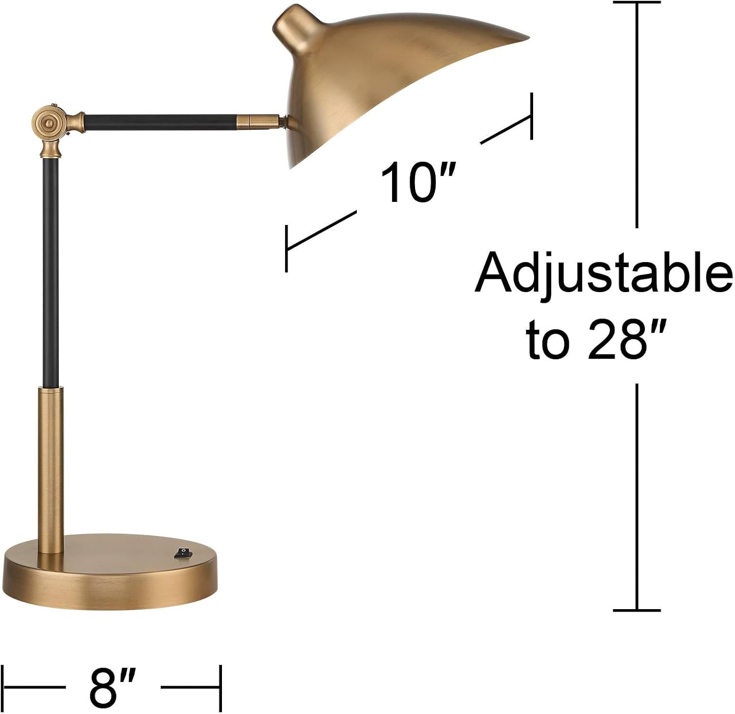 Set of 2, 360 USB Port Adjustable LED for Office Desk