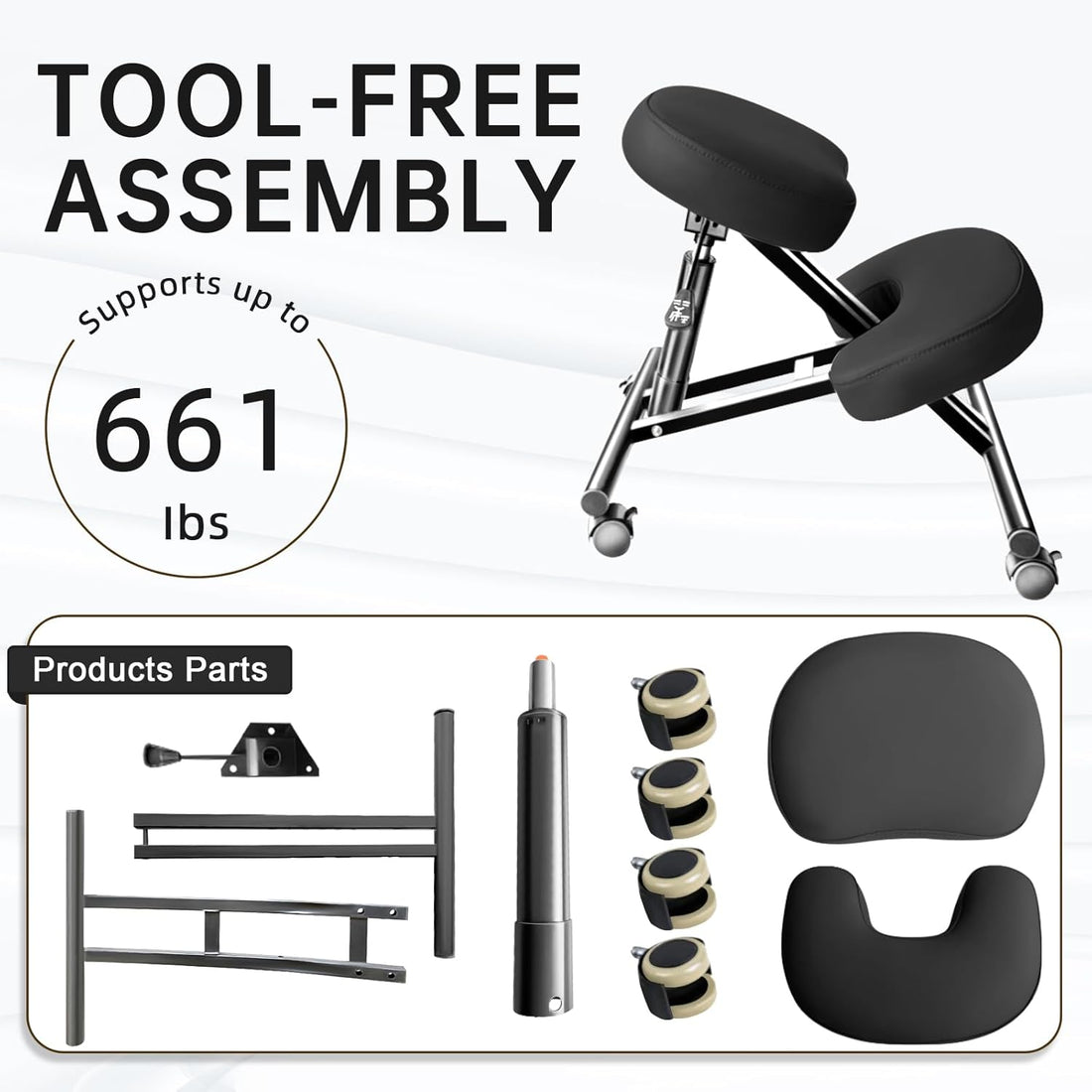 Adjustable Ergonomic Kneeling Stool for Home and Office