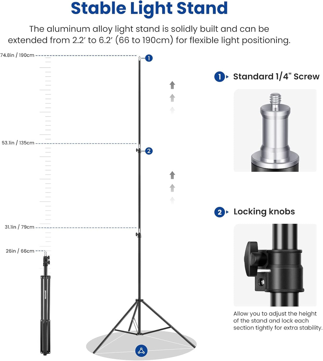 2 Pack Dimmable Lights with U Bracket and Barndoor for Pod cast, Videography