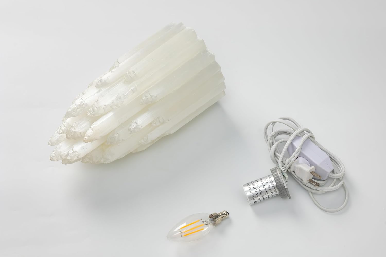 Handcrafted Salt Lamp with Dimmer Switch for Office Desk