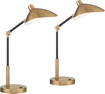 Set of 2, 360 USB Port Adjustable LED for Office Desk