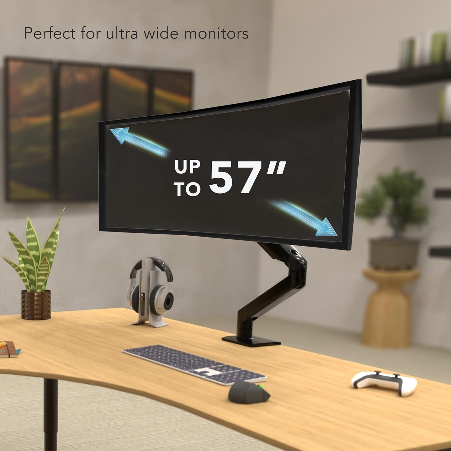 Full Motion Gas Spring Heavy Duty Monitor Arm for Monitors