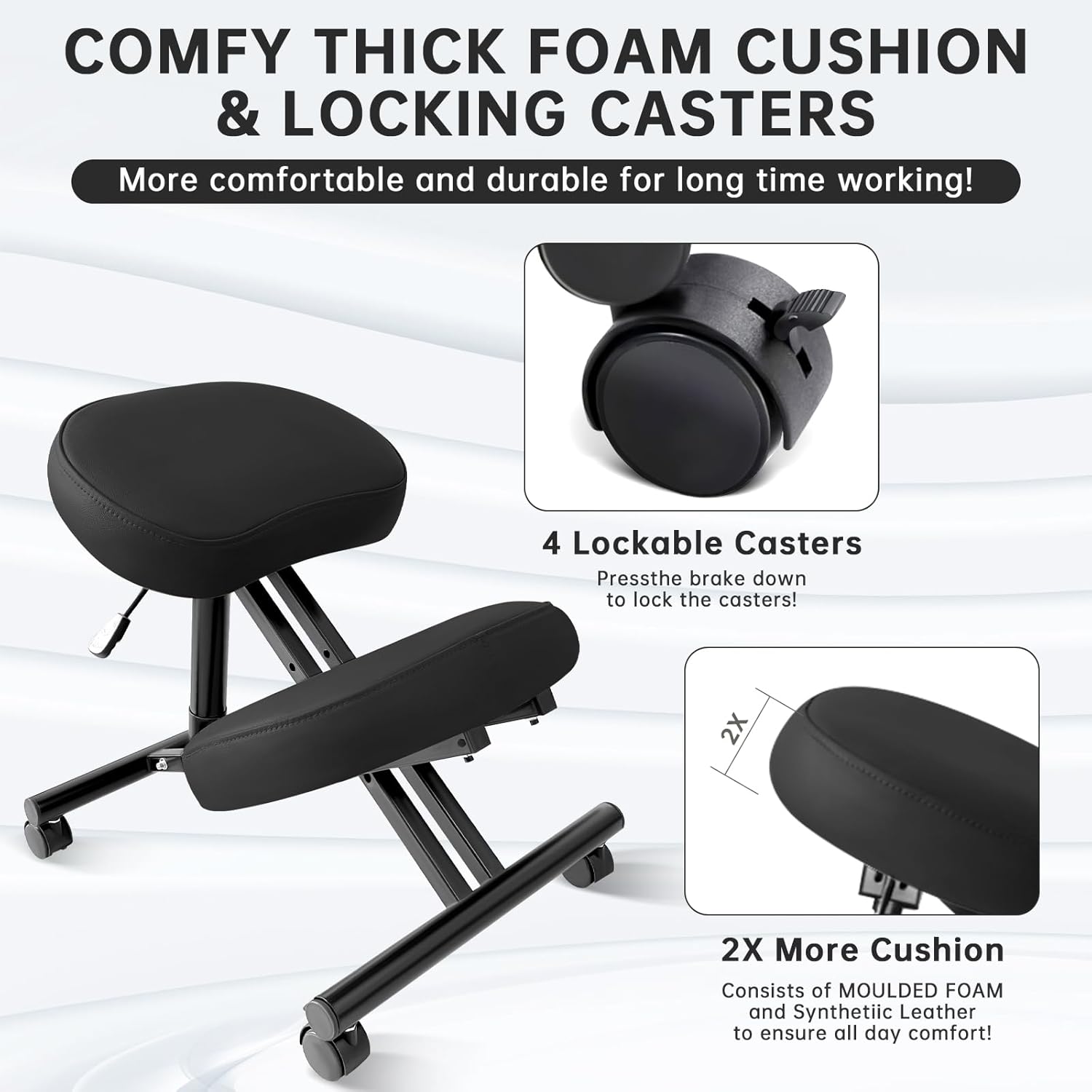 Adjustable Ergonomic Kneeling Stool for Home and Office