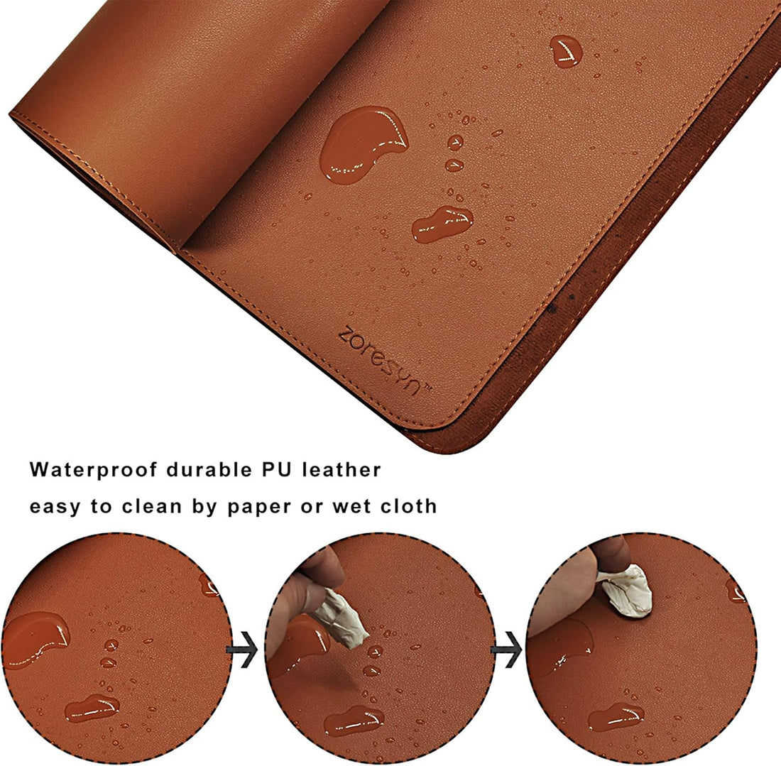 Non Slip PU Leather Extended Large Mouse pad Office Desk Mat