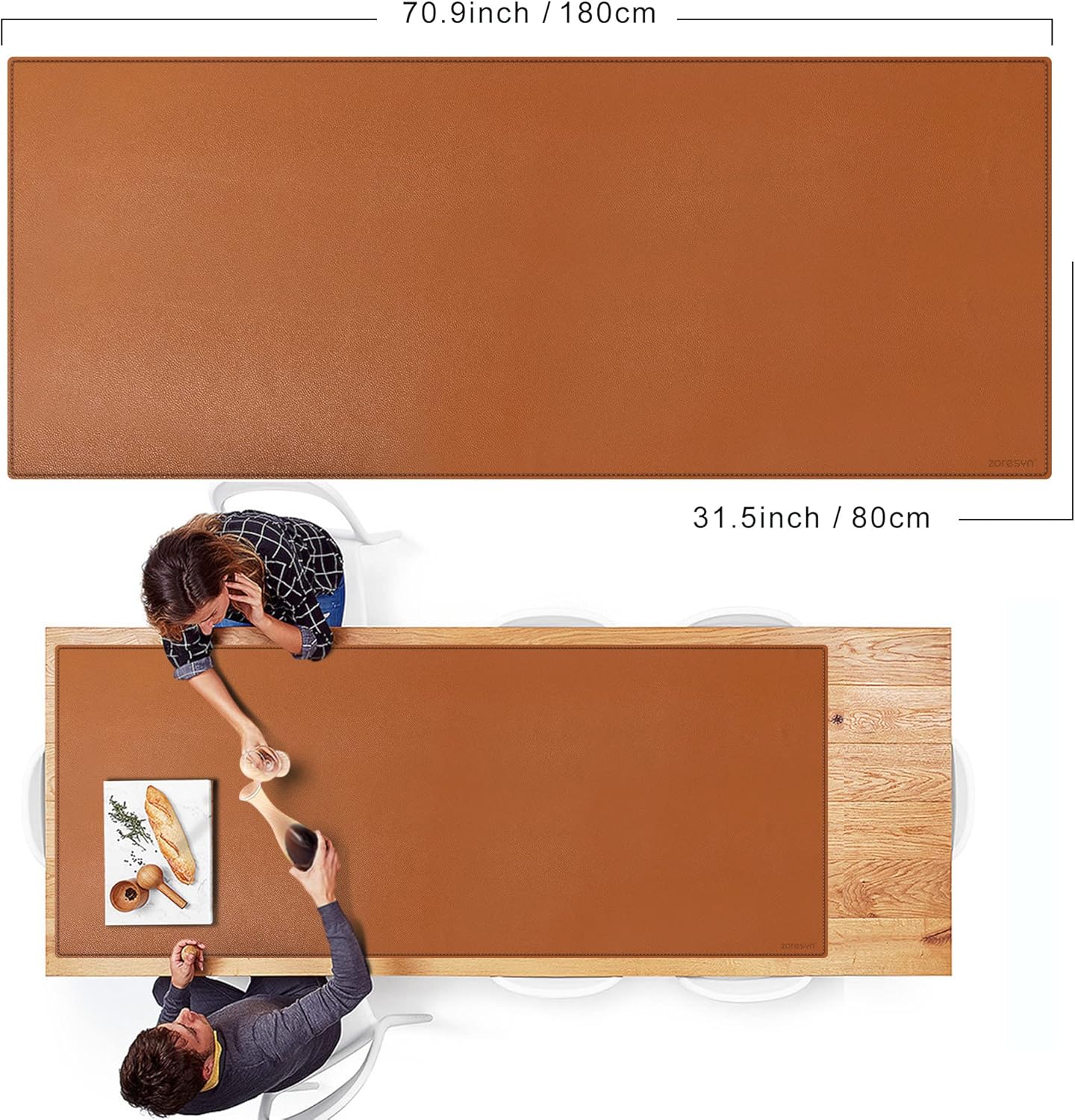 Non Slip PU Leather Extended Large Mouse pad Office Desk Mat